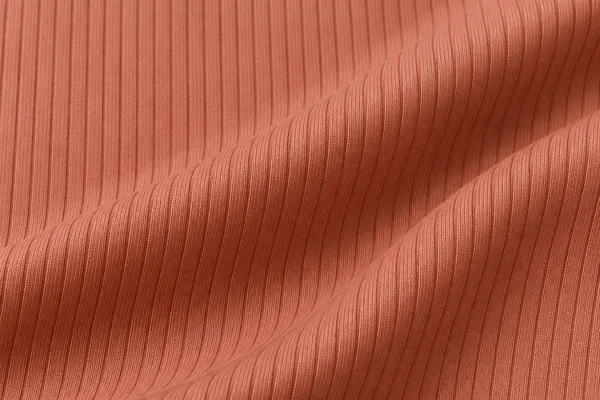 Blusa Canelada Gola Alta, cor Telha, tecido de perto