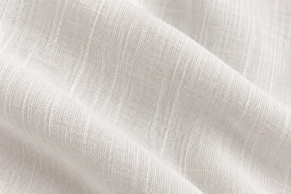 Chemise Viscolinho Manga Longa, cor Branca, tecido de perto