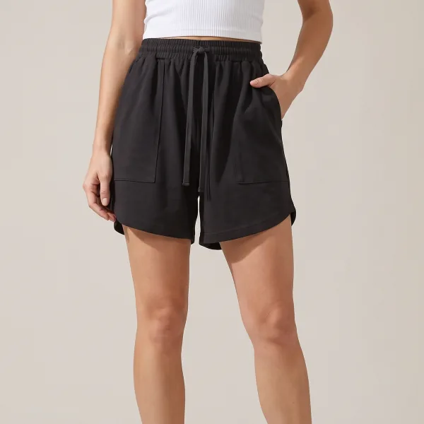 Short Soltinho, cor Preto, caimento de perto